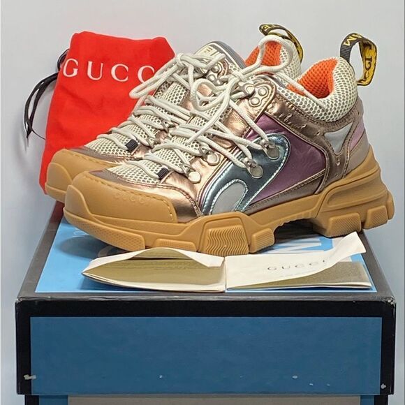 Gucci Flashtrek Leather Sneaker size 36.5 - Picture 12 of 14